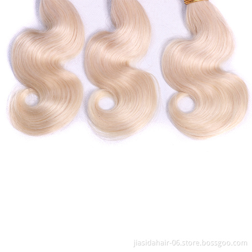 Wholesale Body Wave 613 Blond Weave Raw Mink Brazilian Bundles Cuticle Aligned Virgin Human Hair Extension